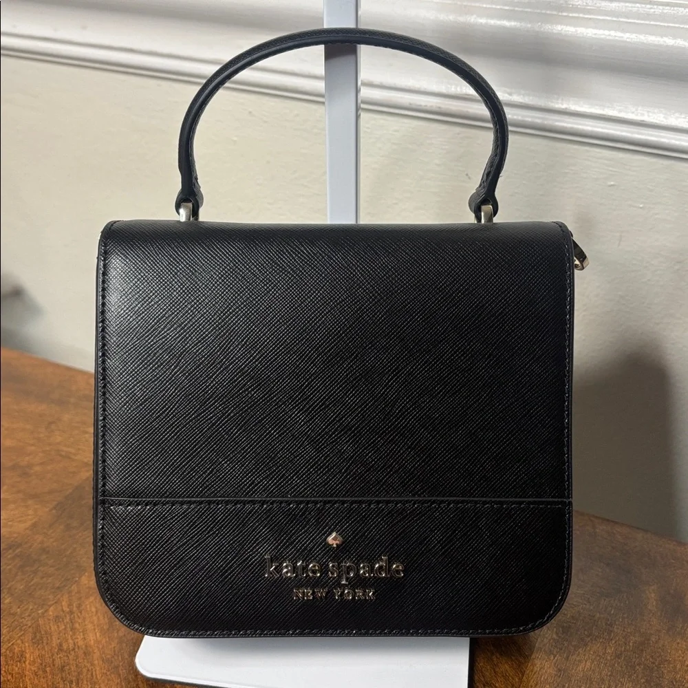 🔥LOW START Kate Spade Staci Square Saffiano Leather crossbody (NEW) - Picture 7 of 14